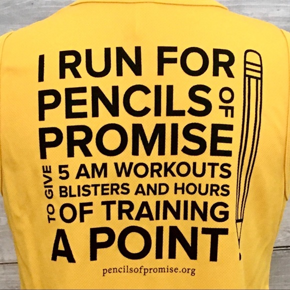 PENCILS OF PROMISE yellow tank top XS, S, M, L - Picture 3 of 5